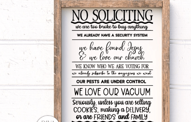 Printable:0nbhntpeope= No Soliciting Sign